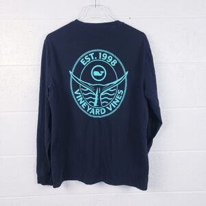 Vineyard Vines Whale Tale Long Sleeve Pocket Tee‎ T-Shirt Men's Medium